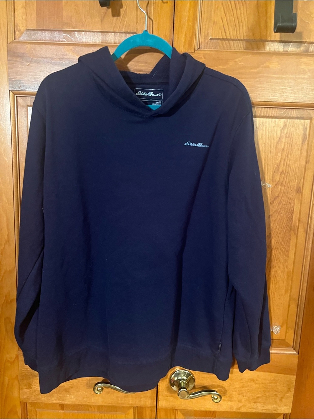 Eddie Bauer Men’s Navy Crewneck Hoodie Sweater